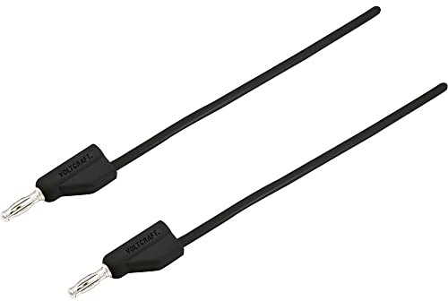 VOLTCRAFT MSB-300 Messleitung [Lamellenstecker 4mm - Lamellenstecker 4 mm] 25.00cm Schwarz 1St.