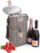 Wine Bottle Chiller Carrier Carrying Basket with Chiller Compartment - For 2 Bottles - Wicker Wine Cooler Holder for Picnics - Drinks Bottle Cooler Bag suitable for Champagne and Beer