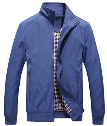 Allthemen Blouson Homme Leger Casual Veste Bomber Zip Jacket de Sport Coat | Décontracté à Col Montant,Coup-Vent De l'Aviateur,Classique Couleur Uni,Coupe Regulier,Ourlet Côtelés,De Transition,Outwear