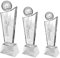 County Engraving Personalised Crystal Clear Optic Glass Golf Trophy Tower Award Golfer - Enter Your Own Custom Text (Medium)