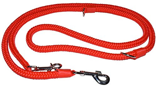 Freestyle Adjustable Strong Police Style Double Leash Dog Walker Coupler Dog Training Rope Lead Multi Functional Adjustable (1.0, Red)