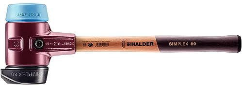 Simplex Schonhammer, Gummikomposition, mit Standfuß / TPE-soft; mit Tempergussgehäuse und hochwertigem Holzstiel | D=80 mm | 3012.280