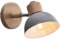 WOTTES Wandlampe Retro Holz E27 Wandbeleuchtung Vintage Innen Wandleuchte Moderne Wandlicht Wandstrahler Industrial Wall Lamp für Wohnzimmer Korridor Treppen Schlafzimmer (1 Stück, Grau)