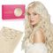 WENNALIFE Nahtlose Clip In Extensions Echthaar, 40cm 7pcs 130g Platinblond Echthaar Extensions Clip Remy Natürliche Seamless PU Clip in Extensions Haarverlängerung Echthaar