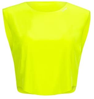 Winshape Damen Functional Light Cropped Top Aet115 T-Shirt, Neon-gelb, L EU