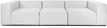 Home Deluxe - Sofa Verona - Hellgrau, Größe: M - ca. 327 x 70 x 120 cm, Sitzhöhe: 46 cm, Sitztiefe: 80 cm, inkl. Kissen I Modulares Sofa Modulsofa Ecksofa Wohnlandschaft