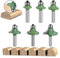 6 piezas Fresas para Metal Duro Profesional, Juego de Fresas para Madera 8mm, Fresadora Redonda Cantos, Fresa para el Trabajo de la Madera para Tableros de Partículas, Madera, Contrachapada (6)