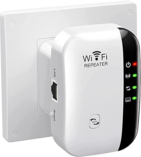 WiFi Extender, WiFi Signal Booster Up to 3000sq.ft and 30 Devices, WiFi Range Extender, Wireless Internet Repeater, Long Range Amplifier with Ethernet Port, 1-Key Setup, Access Point, Alexa Compatible