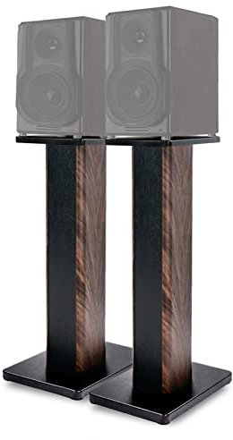 27.5 pulgadas (70 cm) – Par de soportes de altavoces de madera para cine en casa HiFi de escritorio y altavoces satélite, soporte de monitor, experiencia de escucha de audio mejorada para cine en casa