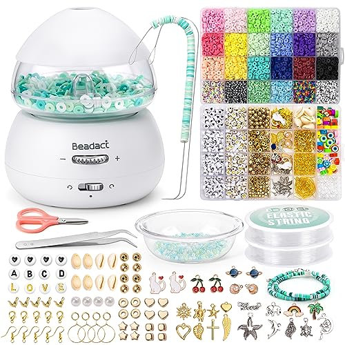 Beadact Electric Clay Bead Spinner Kit with Clay Beads Set, Bead Spinner