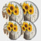 Walarky Sunflower Picture Round Hob Covers 4-Piece Stove Plate Cooker Hob Covers for Cookers Top Burner Gas Range Protector Cookware Accessories Cooktop Farmhouse Decor