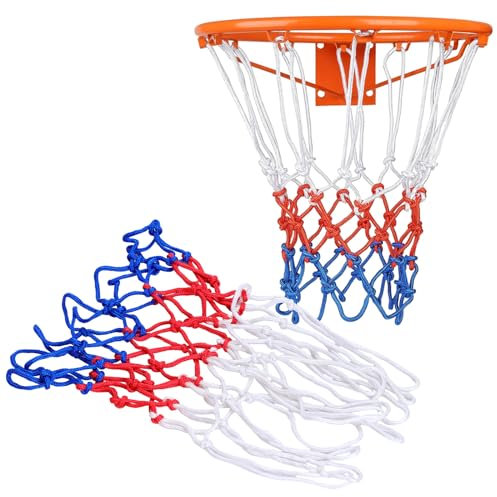 Basketballnetz Hochleistungs Basketball Ersatz Netz Wetterfest Nylon Basketballnetz für Basketballkorb Schulspielplätze