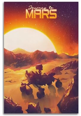 VZRSQZK Mars Rover Geek Reise-Poster, dekoratives Gemälde, Leinwand-Wandposter und Kunstdruck, modernes Familienschlafzimmer-Dekor-Poster, 30 x 45 cm