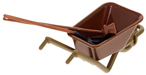 TOYANDONA 2ensembles Miniature Brouette De Ferme Accessoires pour Maison De Poupée Décor Ferme Réaliste pour Garçon Fille