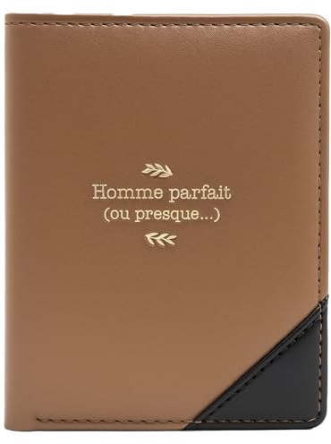 Manahia - Porte-Monnaie Homme Parfait - Cadeau Original Saint Valentin | Petit portefeuille simili cuir vegan & compact | Camel | Ami, Copain, mari, Secret Santa, Anniversaire, Noël, Saint Valentin