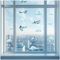 Yabaduu Fensterbilder 3x DIN A4 Bögen Fensterfolie Sticker für Kinder Badezimmer Kinderzimmer Wohnzimmer Aufkleber Fensteraufkleber wasserfest Y076 (20 Flugzeuge)