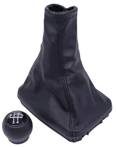 Schaltknauf 5 Gang Schaltmanschette Schalthebel Knauf Schaltkopf Schalthebelkopf Schaltung Hebel Schalttasche Schaltsack Rahmen Handschaltung für Meriva A 2002 2003 2004 2005 2006 2007 2008 2009 2010