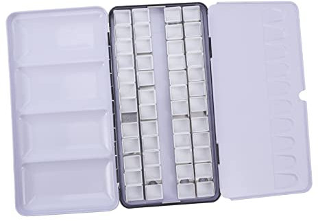 COHEALI Ensemble de Peinture Aquarelle Vide Grand Bac de Rangement pour Peinture Noir Léger Compact pour Un Transport Facile