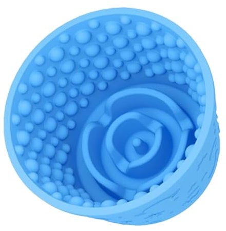 Silicone Dog Bowl, Anti-Slip Dog Feeder Lick Bowl, Dog Slow Feeder, Distraction Bowl for Dogs, Slow Eating Lick Bowl for Dogs, Interactive Licking Bowl for Stress Dog Bowl Non-Slip