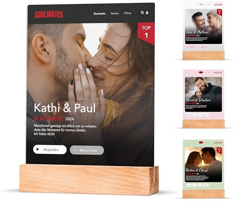 Amari ® Personalisiertes Fotogeschenk (Netflix - 011.01.01) – Spotify Glas Foto Geschenk – Song Cover Glas Fotogeschenke - Personalisierte Geschenke Frauen Männer, Geschenk Freund, Glasbilder