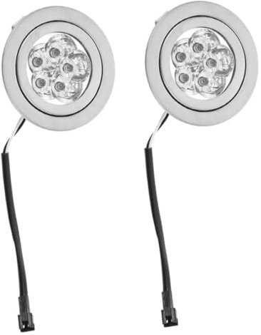 TOBBOMEY 2piezas Bombillas Led De Repuesto Para Campana Extractora Luz Blanca Fría Diseño Redondo Fácil Instalación Ahorro Energético Para Cocina Y Electrodomésticos
