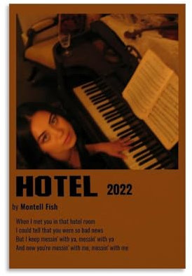 juaseehke Poster, Motiv: Montell Fish Her Love Still Haunts Me Like A Ghost (1), dekoratives Leinwandposter, ästhetischer Poster, Wandkunst, Dekor-Poster, 40 x 60 cm, ungerahmter Stil