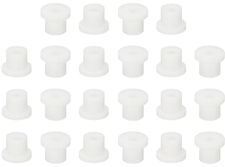 PATIKIL Silicone Rubber Grommet, 22 Pcs 1/8(3mm) Drill Hole, 1/16(1.5mm) Inner Dia. Top Hat Wire Gasket Rubber Hole Plug for Wiring Irrigation System Firewall, White