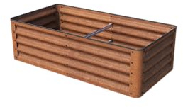 GFP Primeyard Luca Cortenstahl-Hochbeet 120x60x35 cm - stabiles Gartenbeet mit natürlicher Rostoptik & sicherem Kantenschutz, ganzjährig einsetzbar