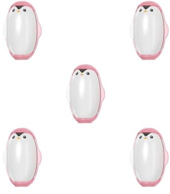 5er-Set Staubentfernungsbürste, tragbarer Pinguin-Roller, Aufkleber für Tierhaare, ABS, Chom, Tierhaarentferner, klebrige Rolle für Kleidung, Rosa