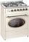 Gurari Centre de cuisson 60 cm avec four électrique E 614 Cr r, Creme, Centre de cuisson indépendant design rétro, 4 kW WOK, gaz naturel & propane (Fl.Gas)