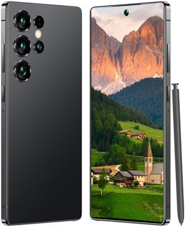 Maustron C25 Ultra Téléphone débloqué avec écran 7,3, double carte SIM, 8 g + 256 GROM/TF128 Go, prend en charge la 5G, smartphone Android 14 (noir)