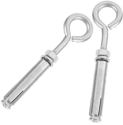 Hemobllo 2 pezzi Bulloni ad Espansione con Gancio in Acciaio Inossidabile Pesanti per Muro in Calcestruzzo Ancoraggi Sicuri per Pareti e Soffitti per Uso ed Esterno