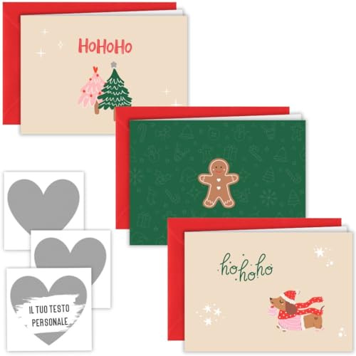 Rubbelkarten Weihnachten 3er Set – Klappkarten mit Umschlägen & silbernen Rubbelherzen – DIY Gutschein Karten mit weihnachtlichen Motiven – Überraschung zu Weihnachten