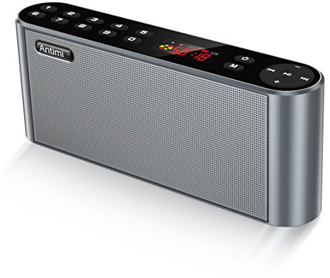Antimi Bluetooth/FM Radio/MP3 Player Portable Wireless Speaker (Black)
