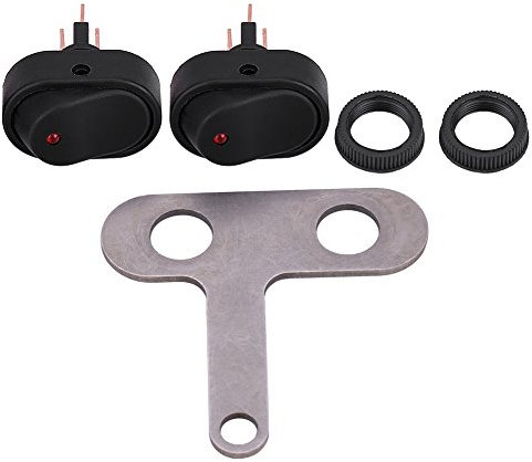 12V Universal Motor Scooter LED Faro fari Interruttore on-off Interruttore con indicatore 12 V Manubrio Pulsante interruttore di montaggio(B)