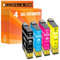 Gorilla-Ink 4 Patronen kompatibel mit Epson 603 603XL Druckerpatronen Workforce WF-2820DWF WF-2850DWF WF2840DWF WF-2810DWF Expression Home XP-3150 XP-2150 XP-3100 XP-4155 Multipack (4er-Pack)