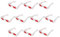 Othmro 5 gafas 3D de cartón rojo y rojo, gafas de papel blanco, gafas 3D para video virtual 3D, DVD 3D, videojuegos 3D, cómics, imágenes