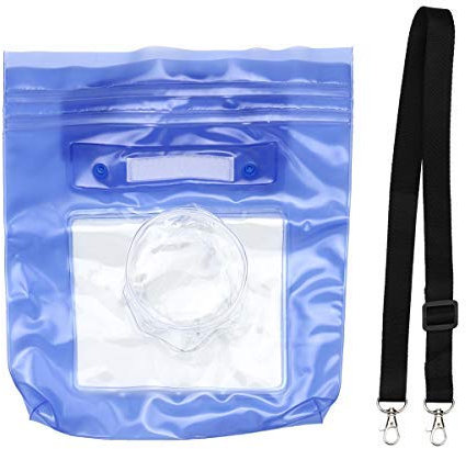 SGerste Waterproof Camera DSLR SLR Case Bags Underwater Cases Underwater Pouch Bag Strap (Blue)