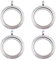 WANDIC Foto-Charms, silberfarben, Edelstahl, rund, Erinnerungs-Medaillon, Anhänger, Brautschmuck, Hochzeitsstrauß, Charms für Foto oder Hochzeit, 25 mm, 4 Stück
