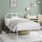 Panana 3FT Bedstead Single Metal Bed Frame Bed Base Modern Stylish Durable White(White)