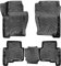 Rizline Passgenau 3D Fussmatten Auto Kompatibel mit Land Rover Discovery 4 Gen 2009-2016 Auto Zubehör 1. Und 2. Reihe Gummimatten Autos TPE Allwetter Geruchlos rutschfest Vorne und Hinten Schwarz