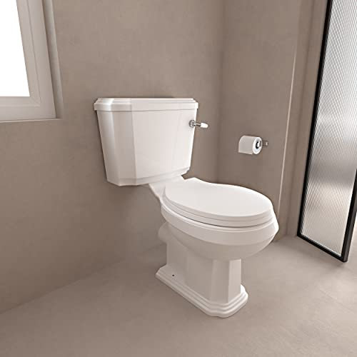 Bathroom Traditional Close Coupled Toilet Soft Close Seat Modern WC