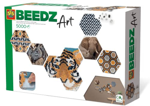 SES Creative Beedz Art - Hex tiles Safari, diverse Farben