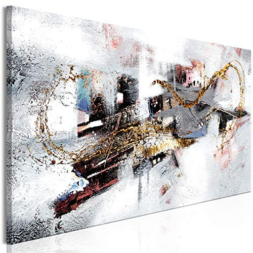 decomonkey Akustikbild Abstrakt 135x45 cm 1 Teilig Leinwand Modern Bilder Wandbilder XXL Schallschlucker Schallschutz Akustikdämmung Wandbild Deko Leise Modern Kunst