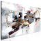 decomonkey Akustikbild Abstrakt 135x45 cm 1 Teilig Leinwand Modern Bilder Wandbilder XXL Schallschlucker Schallschutz Akustikdämmung Wandbild Deko Leise Modern Kunst