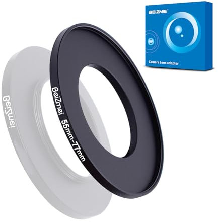 55 mm auf 77 mm Adapterring für Kamerafilter, kompatibel mit Allen 55 mm Objektiven mit 77 mm UV, ND, CPL Filter. 55 mm Lens to 77 mm Filter Ring