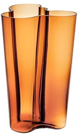 Iittala Aalto Vase Glas Kupferfarben, Maße: 17cm x 17cm x 25cm, 1007881, Kupfer