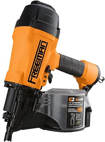 Freeman G2CN90 2nd Generation Pneumatic 15 Degree 3-1/2 Coil Framing Nailer with Adjustable Metal Belt Hook and 1/4 NPT Air Connector