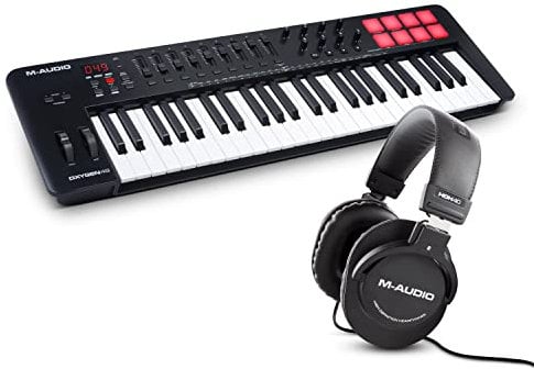 MIDI Controller & Headphones Bundle - M-Audio Oxygen 49 Key USB MIDI Keyboard Controller & HDH40 Over Ear Studio Headphones