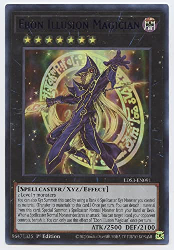 Ebon Illusion Magician (Blau) - LDS3-EN091 - Ultra Rare - 1. Auflage